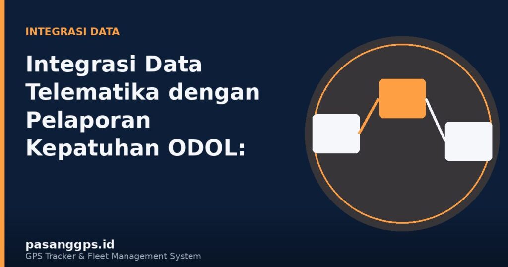 Ilustrasi integrasi data telematika dengan dashboard pelaporan kepatuhan ODOL - pasangGps.id