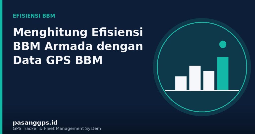 Ilustrasi perhitungan efisiensi BBM armada kendaraan menggunakan data GPS BBM - PasangGps.id