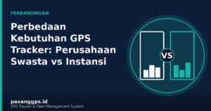 Ilustrasi perbandingan kebutuhan GPS Tracker untuk perusahaan dan instansi pemerintah - PasangGps.id