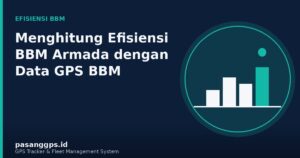 Ilustrasi perhitungan efisiensi BBM armada kendaraan menggunakan data GPS BBM - PasangGps.id